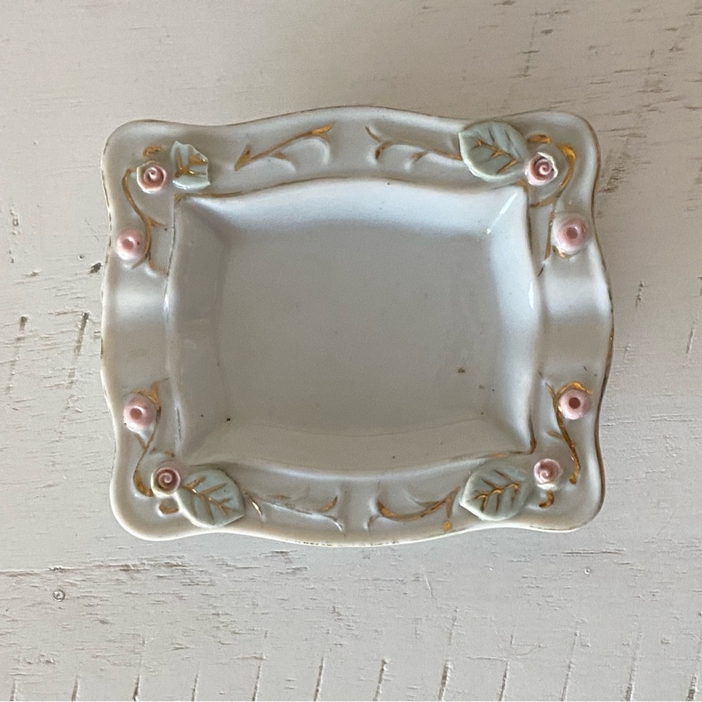 Floral Ceramic Trinket Dish